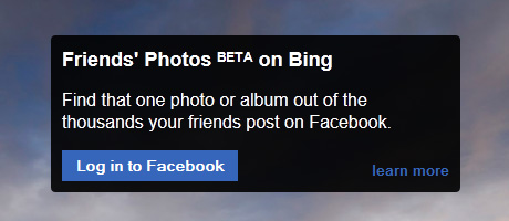 Integrazione Facebook Bing per le Fotografie degli amici