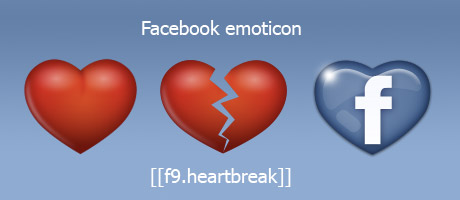 Facebook emoticon cuore spezzato