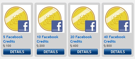 Facebook crediti per applicazioni