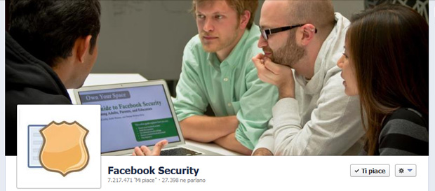 Pagina Facebook Security