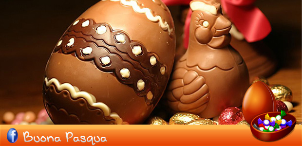 Uova di cioccolato per Auguri di Pasqua 