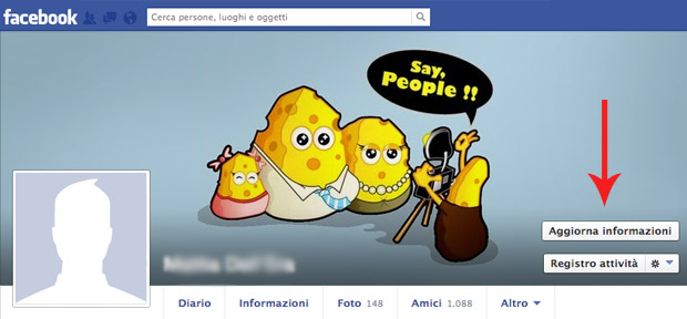 Aggiorna informazioni Facebook