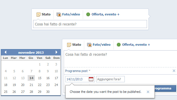 Programmare Post su Facebook