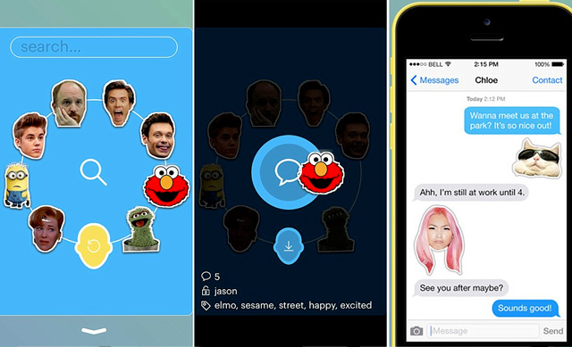 Imoji applicazione emoji personalizzate