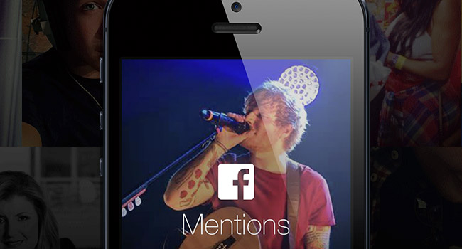 Facebook Mentions iPhone