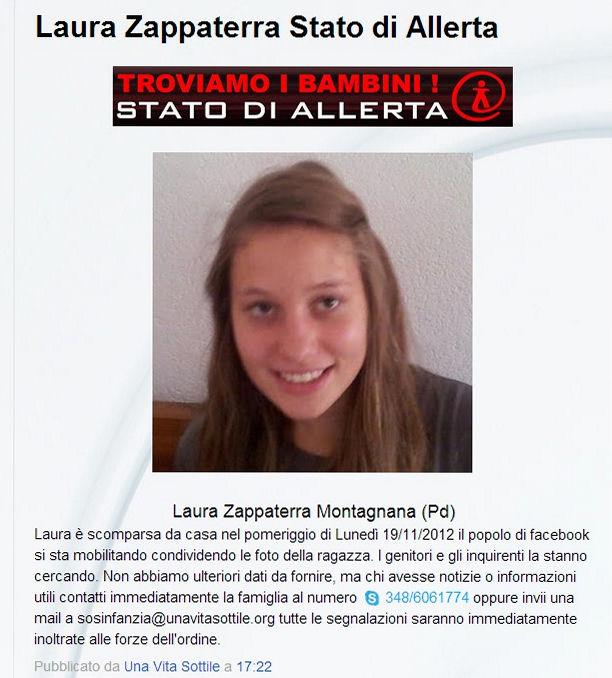 Su Facebook l’appello per Laura Zappaterra